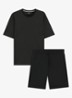 Tweedelige pyjama van katoen - Black-002 / Zwart