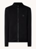 Zestart sweatvest met logo - Zwart