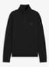 Zetrust sweater met logo en halve rits - Black-001 / Zwart