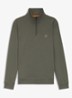 Zetrust sweater met logo en halve rits - Open Grey-076 / Grijs