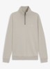 Zetrust sweater met logo en halve rits - Open Grey-070 / Grijs