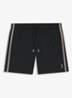 Zwemshort met kenmerkende streep en logo - Zwart