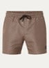 Zwemshort met microprint en logopatch - Light Beige-275 / Beige