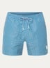 Zwemshort met microprint en logopatch - Blauw