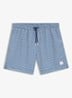 Zwemshort met microprint en logopatch - Open Blue-462 / Blauw