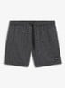 Zwemshort met microprint en logopatch - Open Brown-248 / Bruin