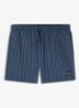 Zwemshort met microprint en logopatch - Navy-418 / Blauw