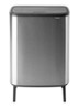 Bo Touch Bin Hi  duo prullenbak met deksel op pootjes 2 x 30 liter - Zilver