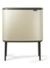 Bo Touch Bin recyling duo prullenbak met deksel op pootjes 11 + 23 liter - Metallic