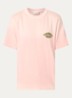 Distressed Leaf T-shirt met logo- en backprint - Roze