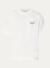 Flora 2.0 T-shirt met logo- en backprint - Gebroken wit