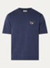 Flora 2.0 T-shirt met logo- en backprint - Donkerblauw