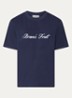 Script T-shirt met logo - Donkerblauw