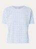 Caelen T-shirt met broderie - Blauwgrijs