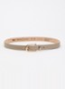 Dob riem van leer - Donkerbeige