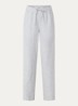 Farina loose fit pantalon van linnen met steekzakken - Lichtblauw