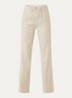 High waist loose fit broek in linnenblend met steekzakken - Creme