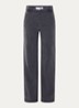 High waist straight fit jeans met steekzakken - Antraciet