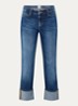 Madison high waist straight fit cropped jeans met steekzakken - Indigo