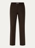 Maine high waist slim fit pantalon met steekzakken - Donkerbruin