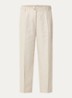 Maine low waist straight fit chino in linnenblend - Beige
