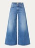 March high waist wide leg jeans met steekzakken - Blauw