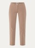 Maron mid waist slim fit broek met steekzakken - Zand