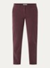 Maron mid waist slim fit broek met steekzakken - Koper