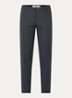Maron S mid waist slim fit cropped chino met elastische band - Donkerblauw