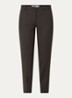 Maron S mid waist slim fit cropped chino met elastische band - Donkergroen