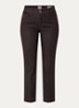 May S high waist loose fit jeans met steekzakken - Donkerbruin