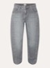 Megan S high waist cropped tapered jeans met steekzakken - Grijs