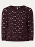 Nala top met opengewerkt dessin - Aubergine