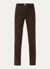 Shakira high waist slim fit pantalon - Donkerbruin