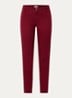 Shakira high waist slim fit pantalon - Donkerrood