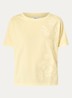 T-shirt met borduring - Lichtgeel