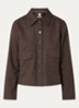 Vega blouse in linnenblend met opgestikte zakken - Bronsgroen