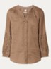 Velia blouse van linnen met broderie - Bruin