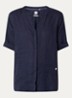 Veri blouse met V-hals - Donkerblauw