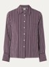 Vica blouse met streepdessin - Aubergine