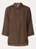 Vicki blouse van linnen - Donkerbruin