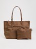 X-Collection L shopper met uitneembaar etui - Bruin