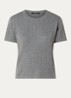Glenda kabelgebreide T-shirt - Grijsmele