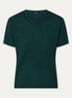 Glenda kabelgebreide T-shirt - Donkergroen