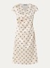MatzaBBNeema midi jurk met stippenprint - Beige