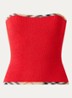 Devyn badrok en -bandeautop met scrunchie en structuur - Rood