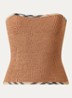 Devyn badrok en -bandeautop met scrunchie en structuur - Cognac