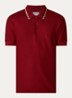 Eddie regular fit polo met logo - Donkerrood
