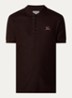 Eddie regular fit polo met logo - Donkerbruin