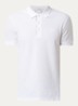 Eddie slim fit polo van piqué katoen met logoborduring - Wit